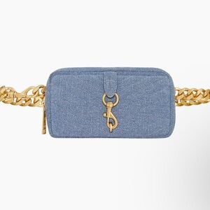 Rebecca Minkoff Blue and Gold Luxe Crossbody Bag